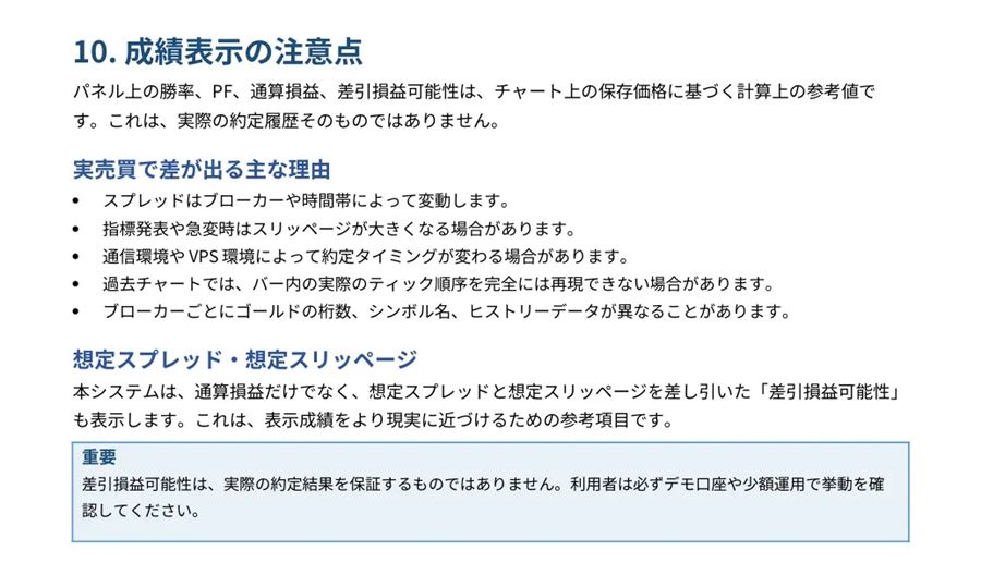 成績表示についての注意点（販売ページより）
