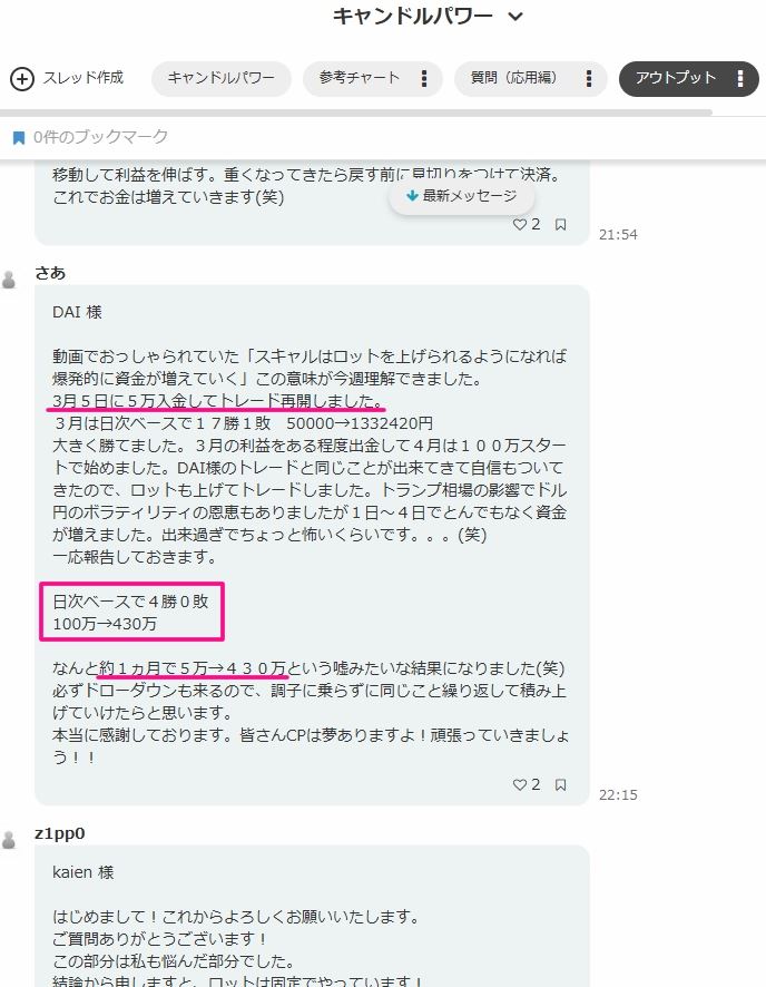 コミュニティでのやり取り