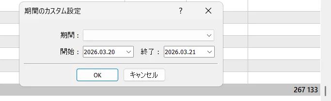 3月21日の1日の損益（＋267,133円）